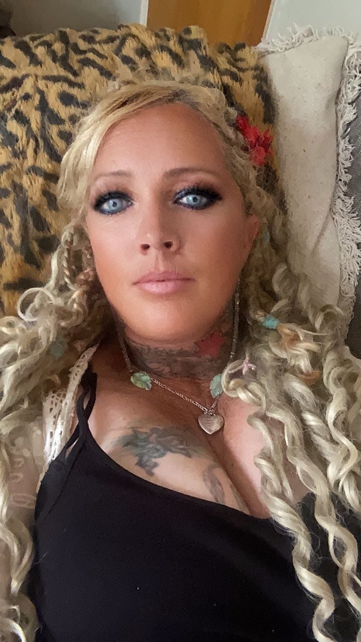 Customer photo review of Celeste Blue Prescription Colored Contact Lenses