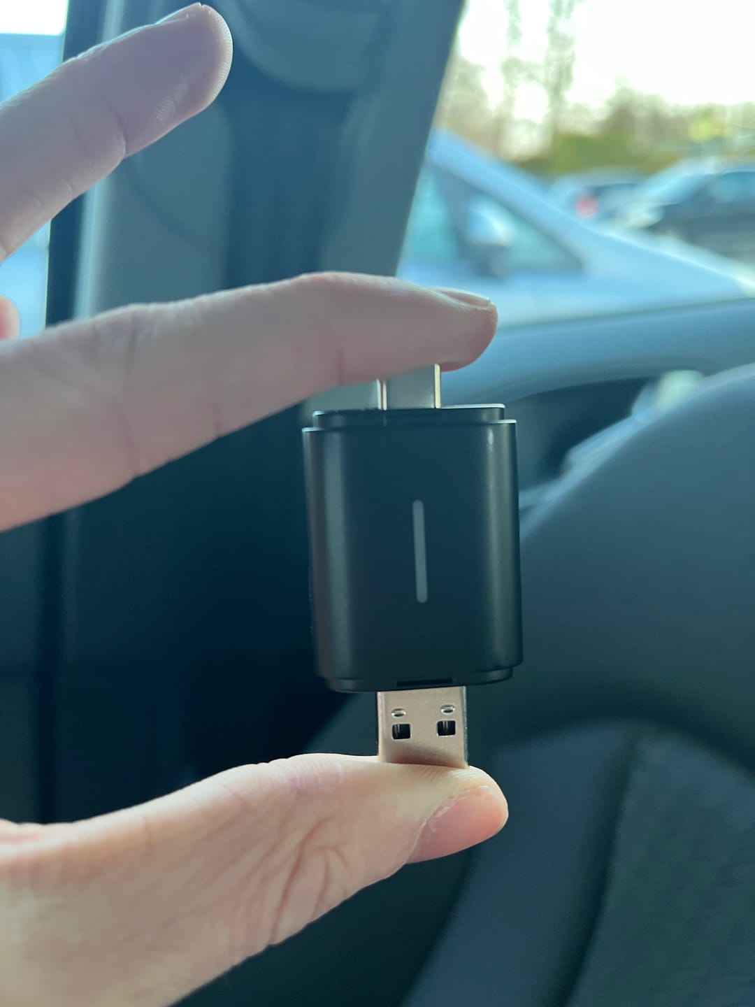 Customer photo review of Mini 2-in-1 Car Dongle