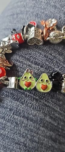 Customer photo review of 925 Sterling Silver Avocado Charm