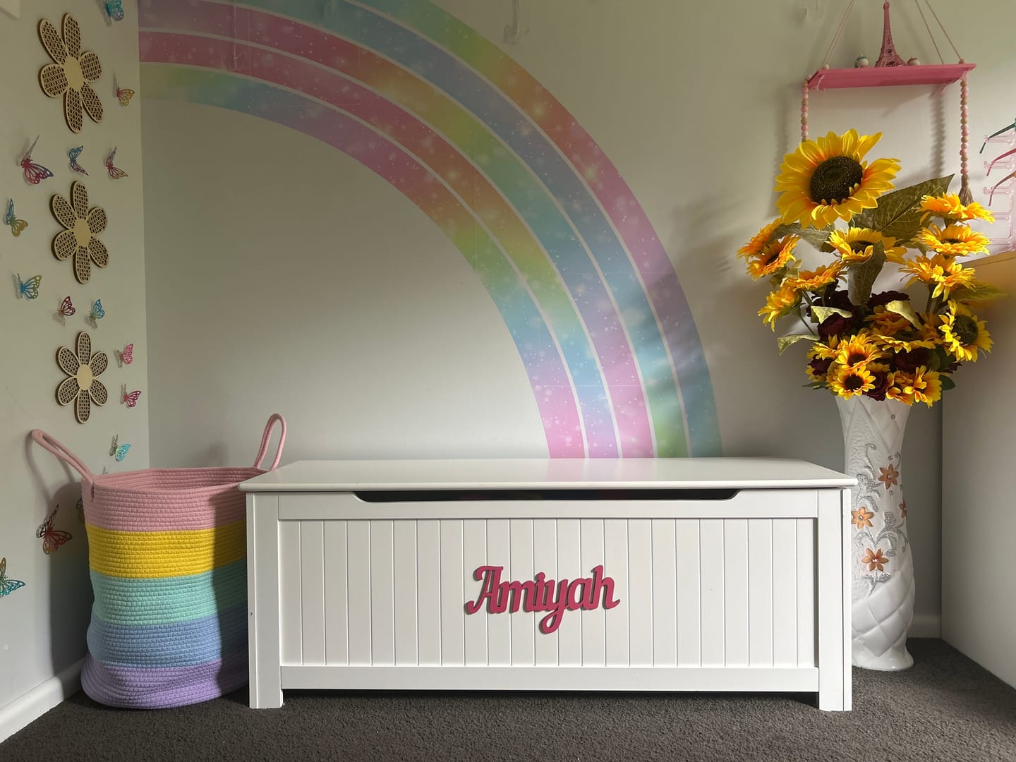 Customer photo review of Personalised Wooden Name Sign | Custom Name Sign | Laser Cut Wooden Sign