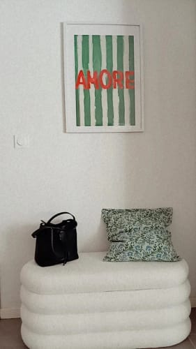 Customer photo review of UPPSALA - Banc avec rangement en bouclettes blanches