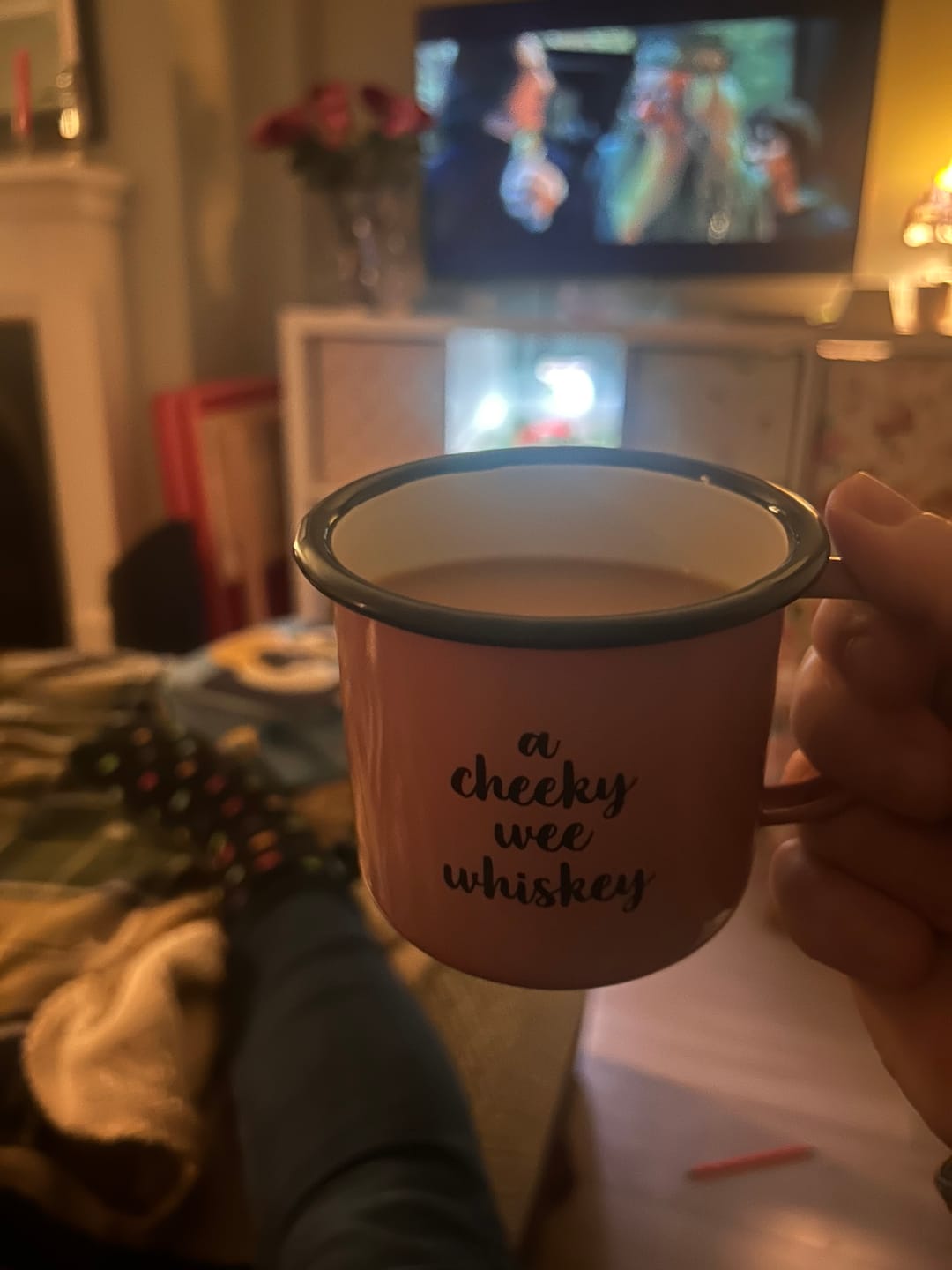 Customer photo review of Cheeky Wee Whiskey Enamel Mug