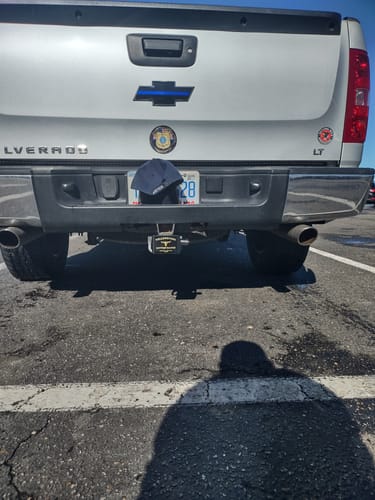 Customer photo review of Yellowstone Dutton Ranch Trailer Hitch Cover