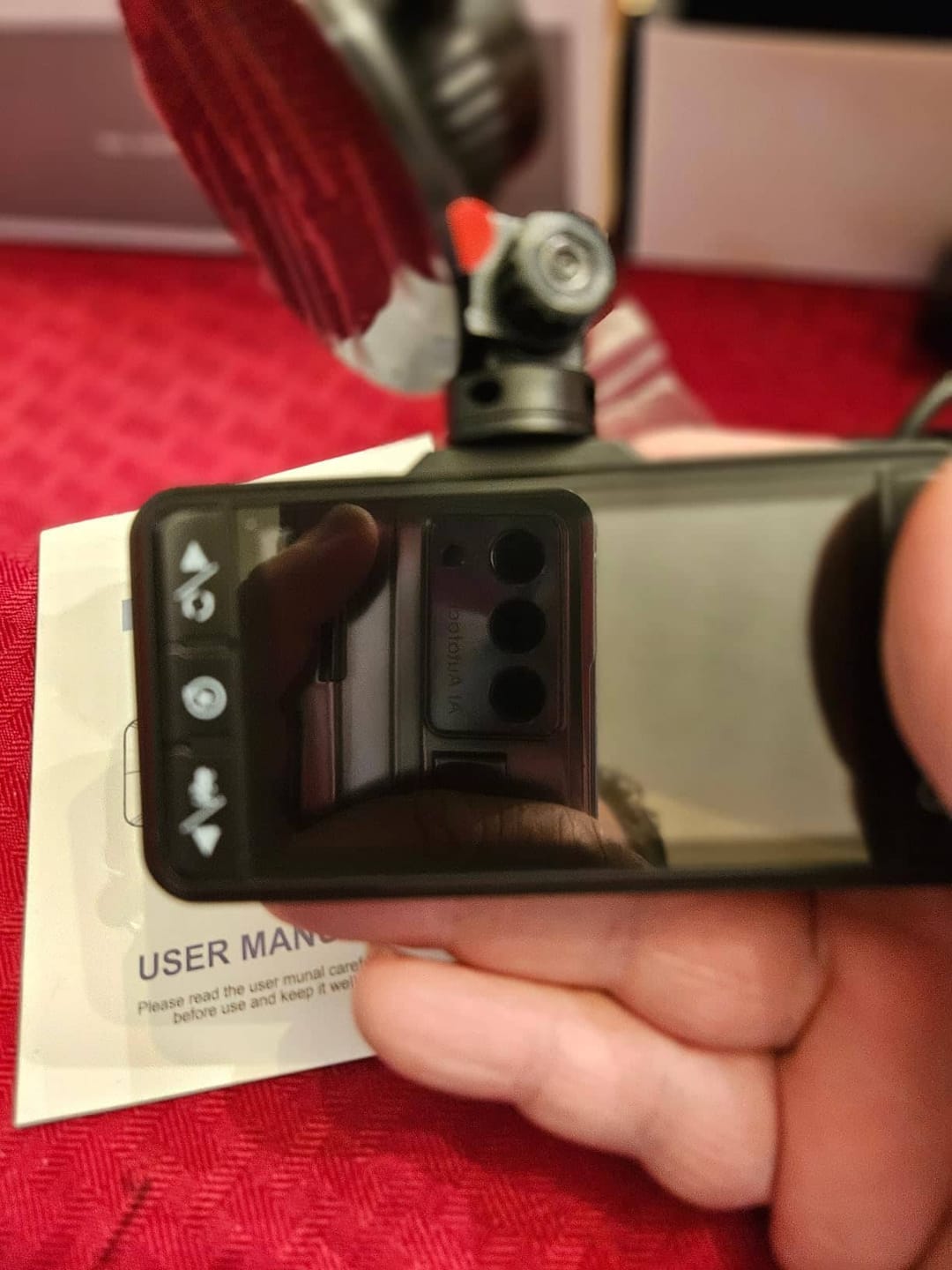 Customer photo review of 4K Dashcam mit 3,94" Bildschirm / Vorne & hinten / Autokamera mit 170° Weitwinkelansicht / Nachtsicht / Parküberwachung / G-Sensor