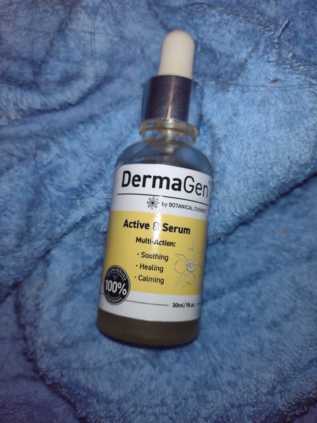 Customer photo review of DermaGen Active 8 Serum - Soothing & Calming Skin