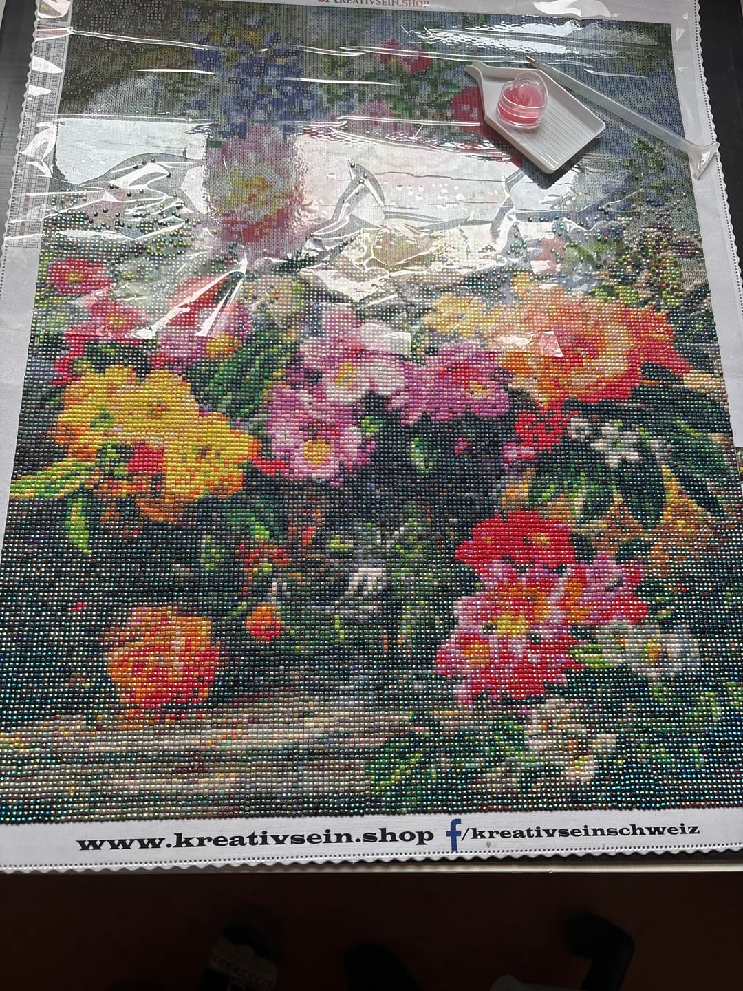 Customer photo review of Bunter Blumenstrauss - Voll AB 5D DIY Diamond Painting