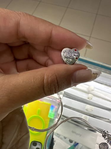 Customer photo review of 925 Sterling Silver Love Mom Charm