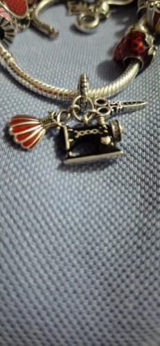 Customer photo review of 925 Sterling Silver Sewing Charm
