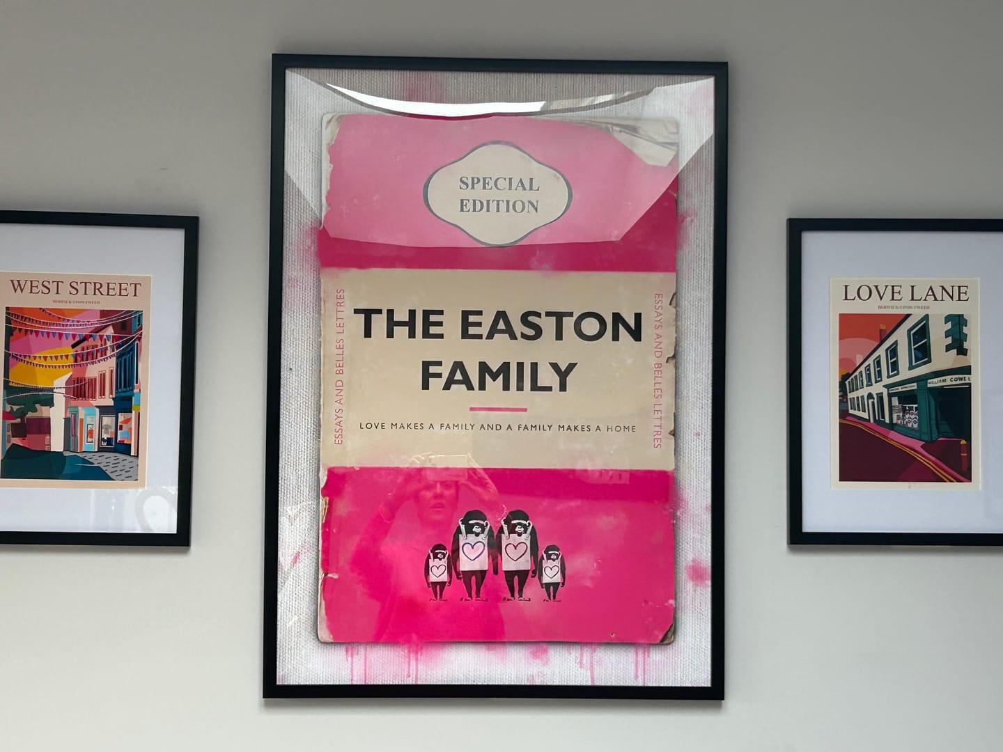 Customer photo review of Personalised Book Cover Art Print (Family Edition)