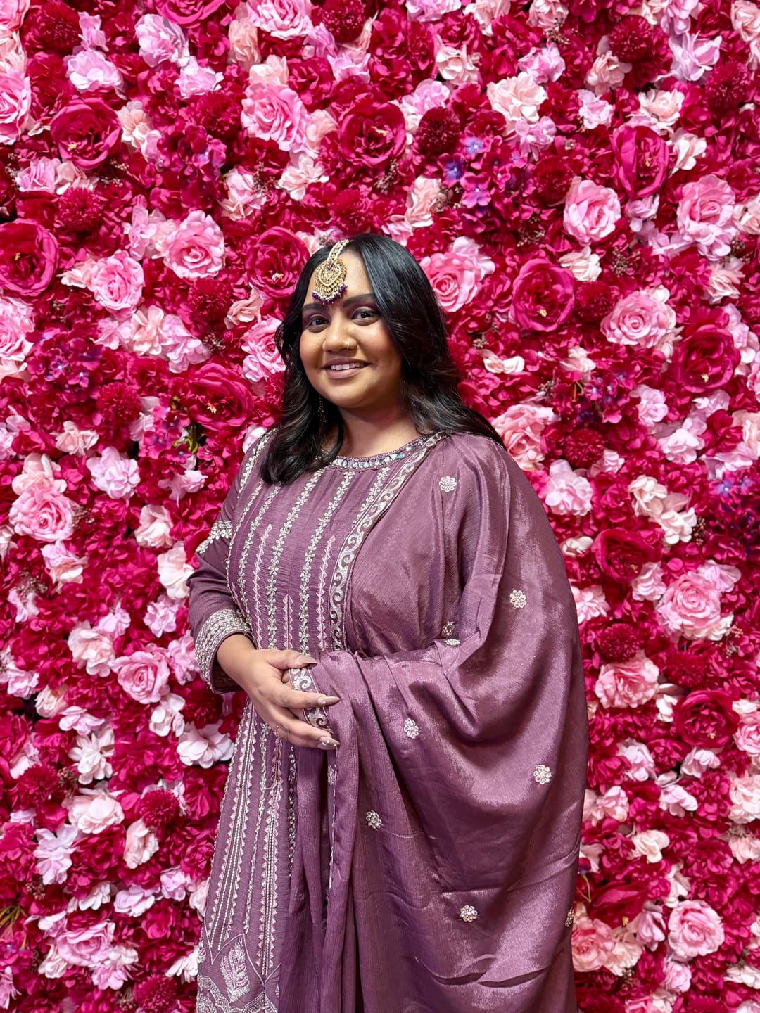 Customer photo review of Varsha Stone Earrings and Tikka