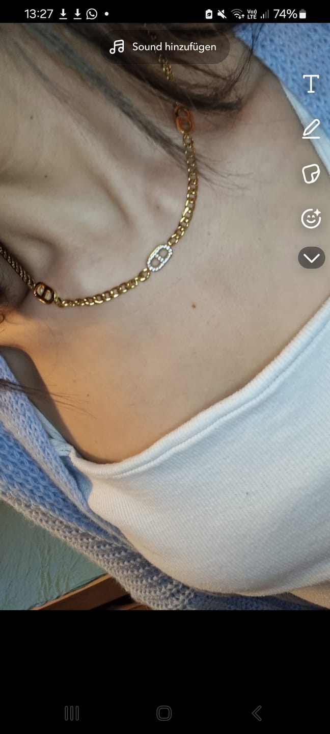 Customer photo review of Prestige 2 Halskette | 18K vergoldet