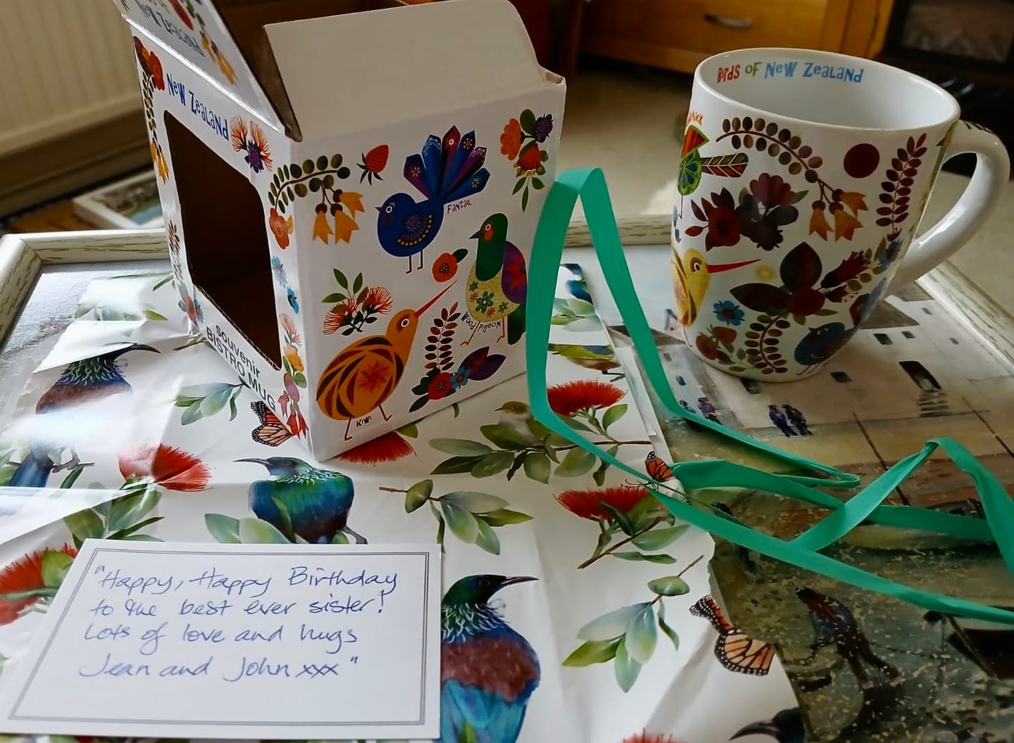 Customer photo review of Pretty NZ Birds and Flowers Souvenir Mug
