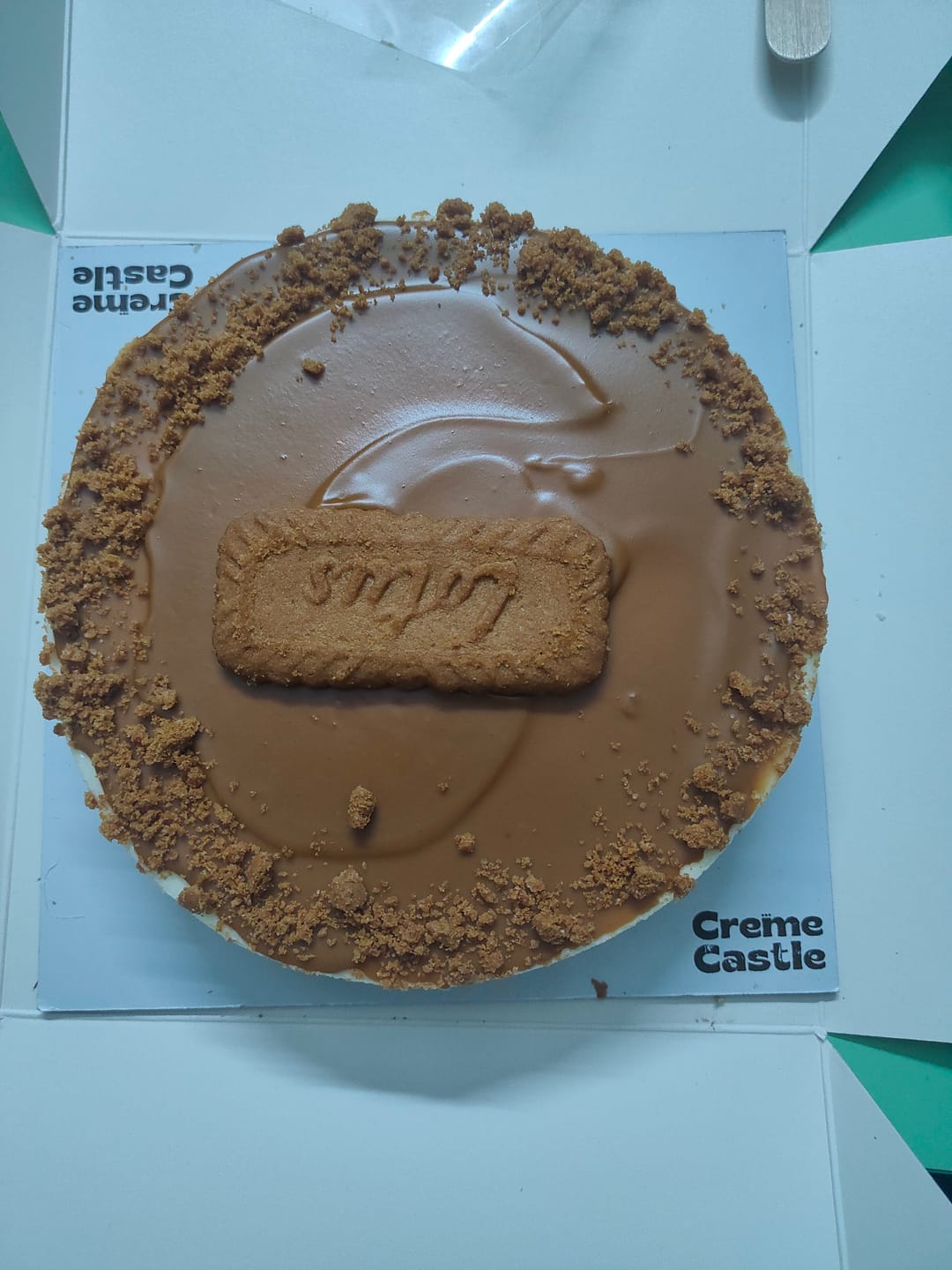 Customer photo review of Lotus Biscoff Cheesecake