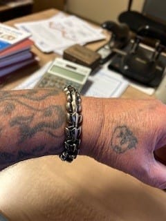 Customer photo review of The Midgard Serpent - Stainless Steel Bracelet