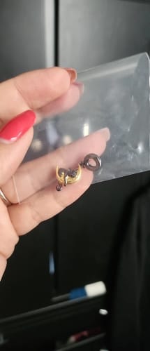 Customer photo review of 925 Sterling Silver Cat on the Moon Charm