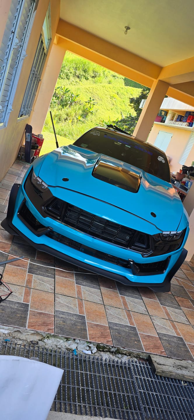 Customer photo review of High Glossy Miami Blue Vinyl Wrap