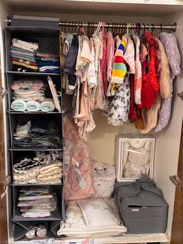 Customer photo review of Qoolish Diaper storage caddy Organizers with Lid! (Available in 4 colors)