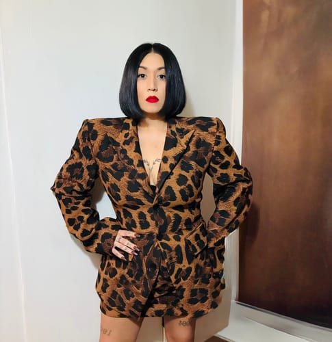 Customer photo review of Suiting Mini Skirt