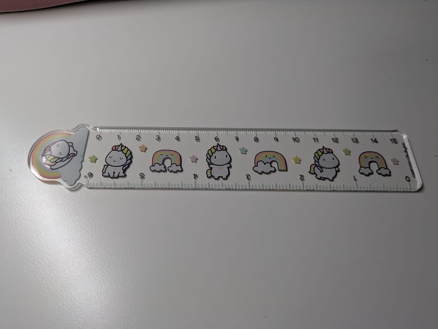 Customer photo review of Rainbow Unicorns Ruler