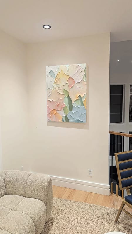 Customer photo review of Colorful Flower Textured Painting Canvas #FP042