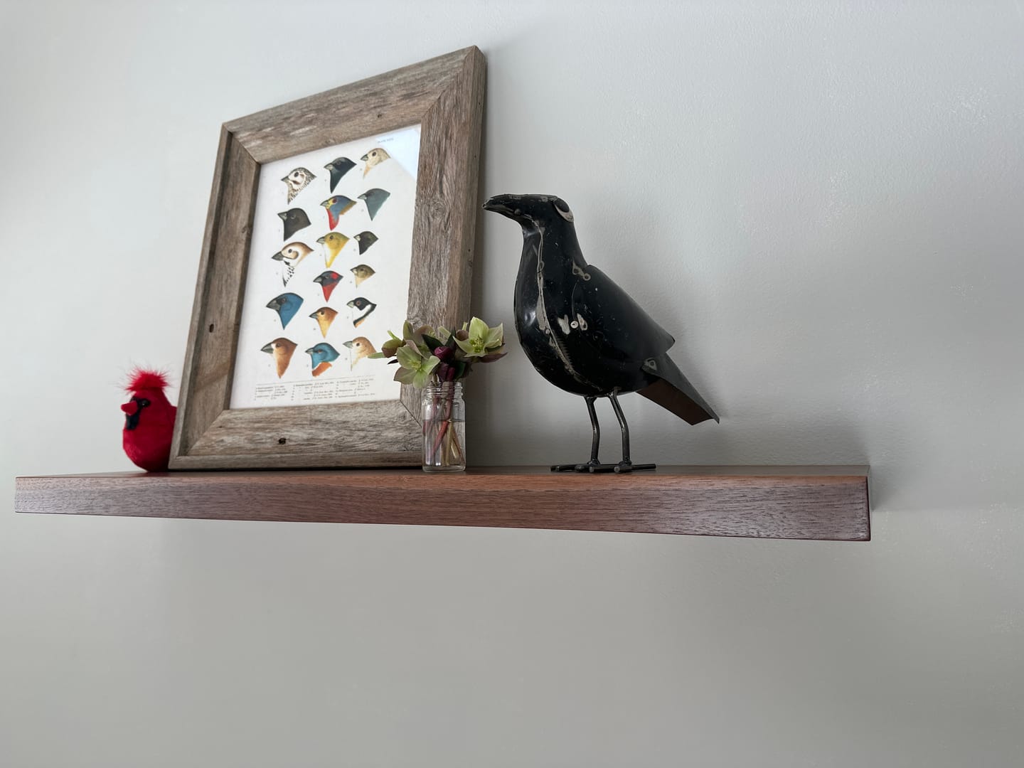 Customer photo review of Walnut Floating Shelves