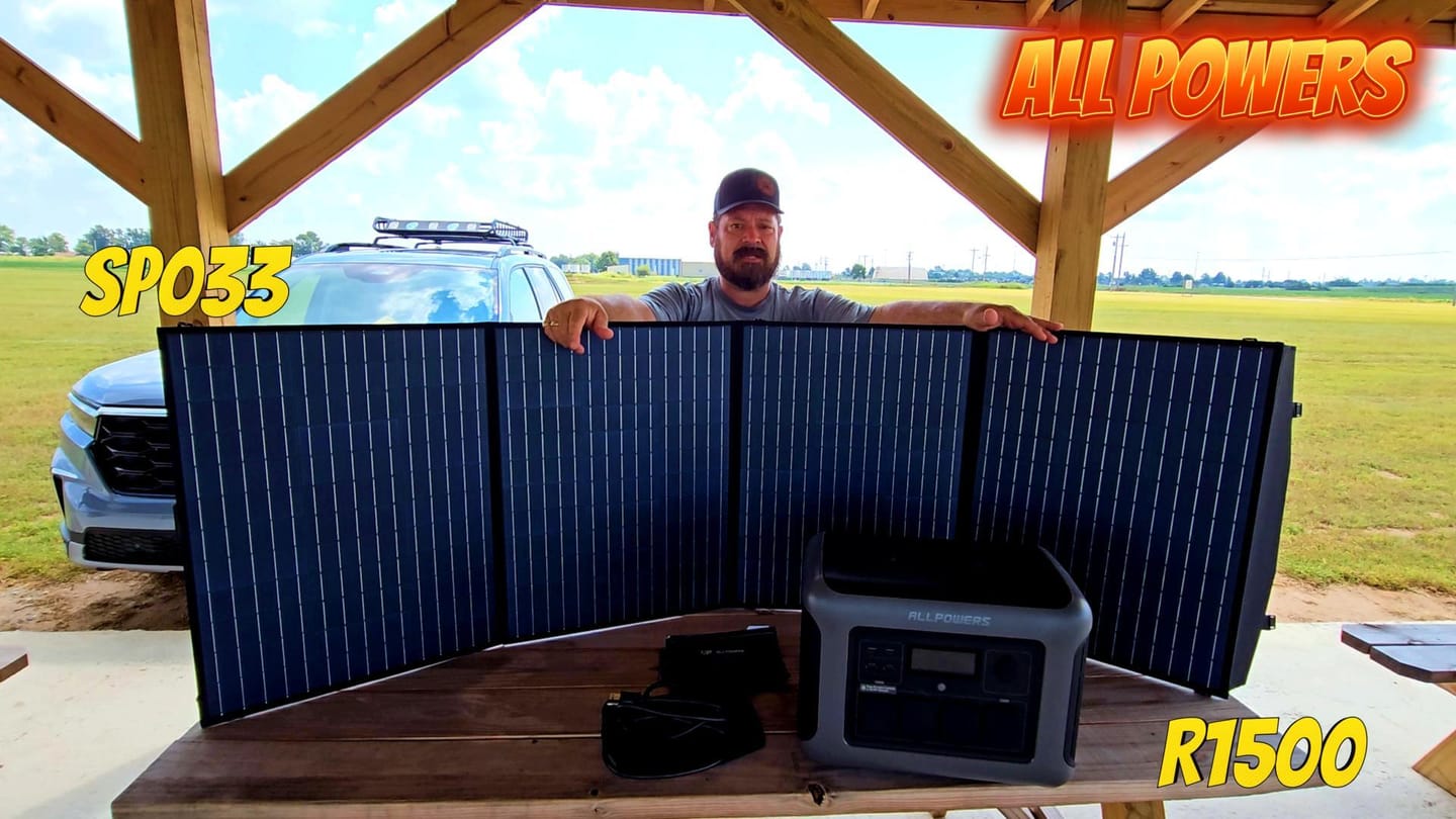 Customer photo review of ALLPOWER Solar Generator Kit 1800W (R1500 + SP033 200W Solar Panel)