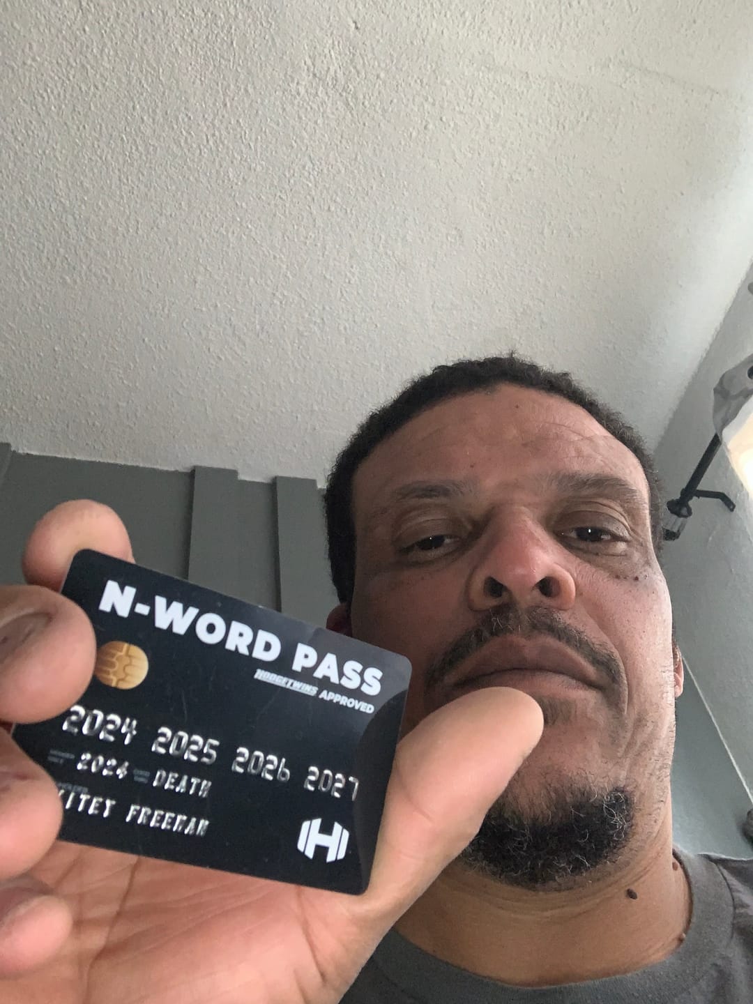 Customer photo review of N-Word Pass Card