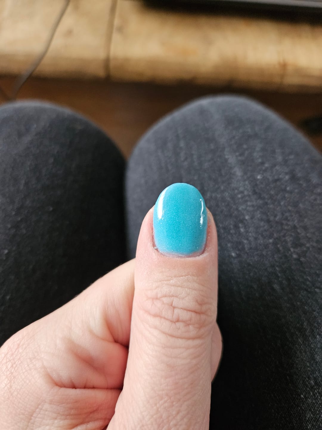 Customer photo review of Presedential Blue Dipping Powder