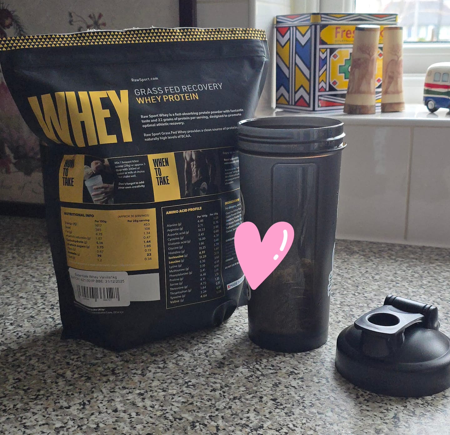 Customer photo review of Grass Fed Whey Protein
