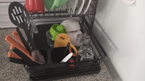 Customer photo review of Escurridor Secaplatos Vajilla 2 Pisos Con Bandeja