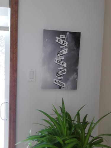 Customer photo review of DATE OF BIRTH OF CHILDREN by Cstm Canvas