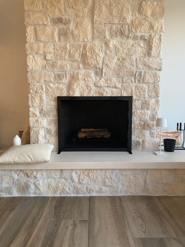 Customer photo review of Fireplace Screen Custom Made by Stoll Industries Any Size & Color