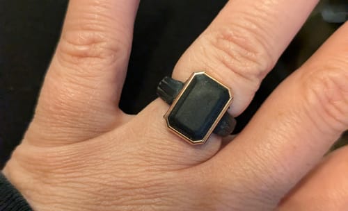 Customer photo review of Emerald Collection- Silicone Rings with Metal Frame