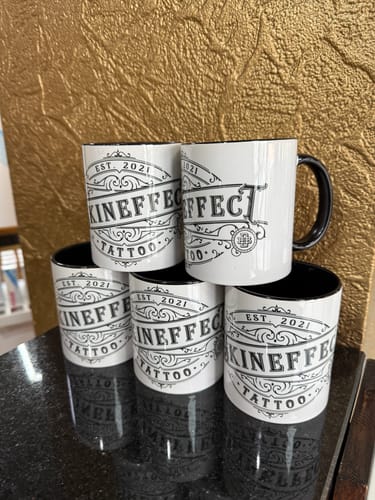 Customer photo review of TassenExpress - Becher Keramik Tasse mit Logo bedruckt 325ml Firmenlogo