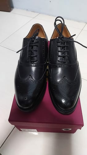 Customer photo review of Classic Oxford Brogue Wingtip - Black Lace Up