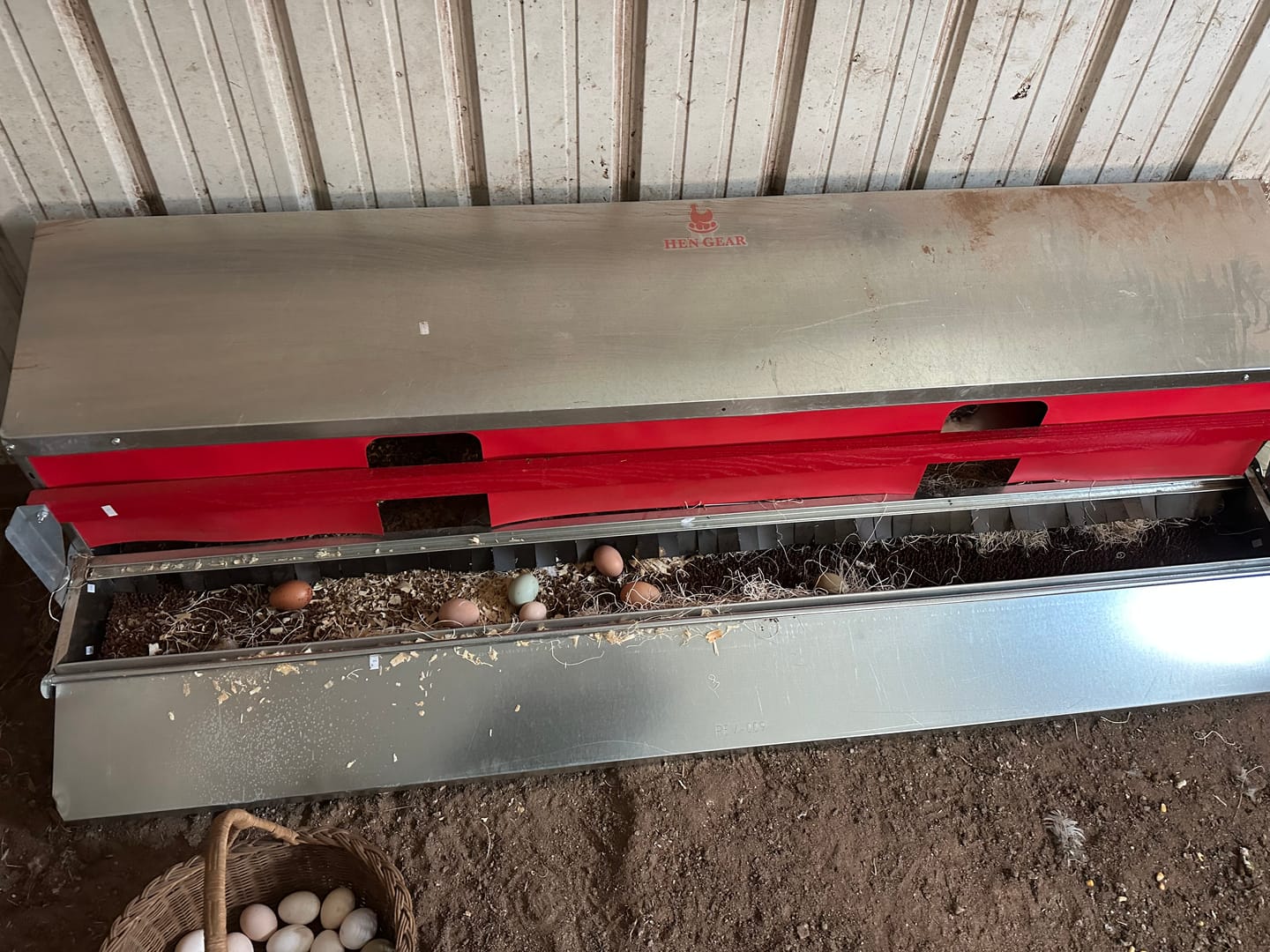Customer photo review of X-Large (72") Reversible Rollout Nest Box (Up to 75 Hens)