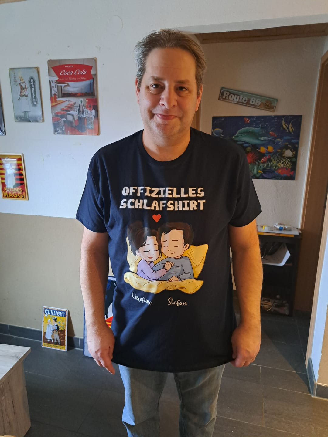 Customer photo review of Offizielles Schlafshirt - Personalisiertes T-Shirt für Paare