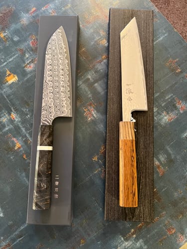 Customer photo review of Ittetsu Hokiyama Damascus Bunka 170 mm