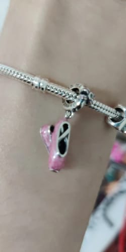 Customer photo review of 925 Sterling Silver Ballerina Shoes Charm