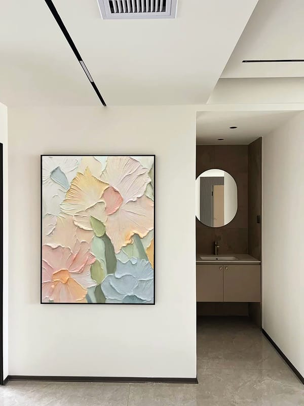 Customer photo review of Colorful Flower Textured Painting Canvas #FP042