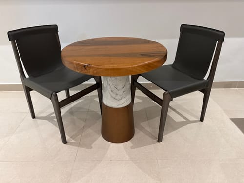 Customer photo review of AS IS - 70 Cm Live Edge Dining Table Top Sancround70-Nakheel