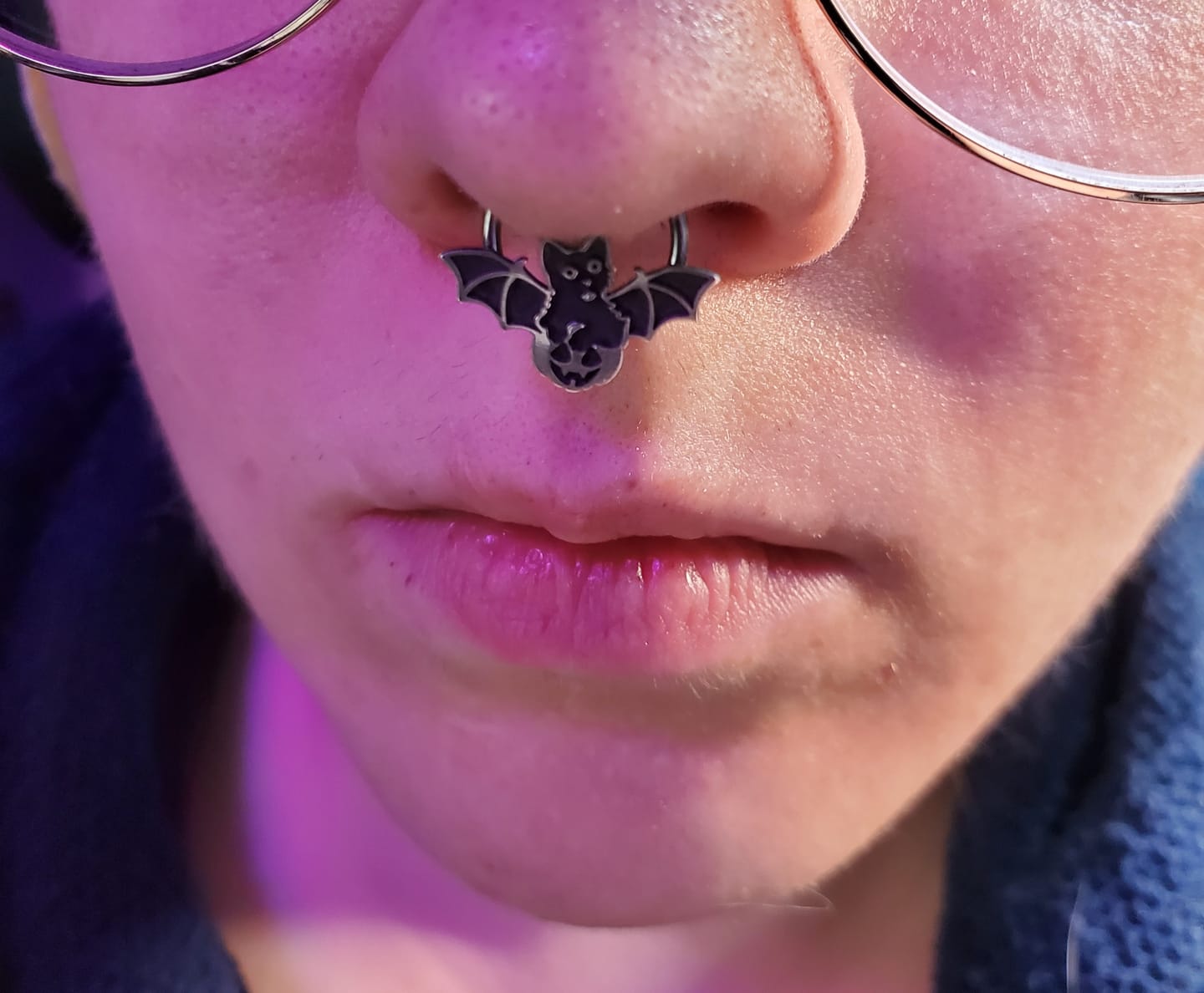 Customer photo review of Cat Bat Septum + Daith Ring