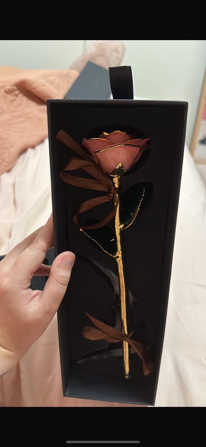 Customer photo review of 24K Gold Dipped Rose - Pink