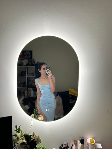 Customer photo review of Polly Midi Dress - Blue