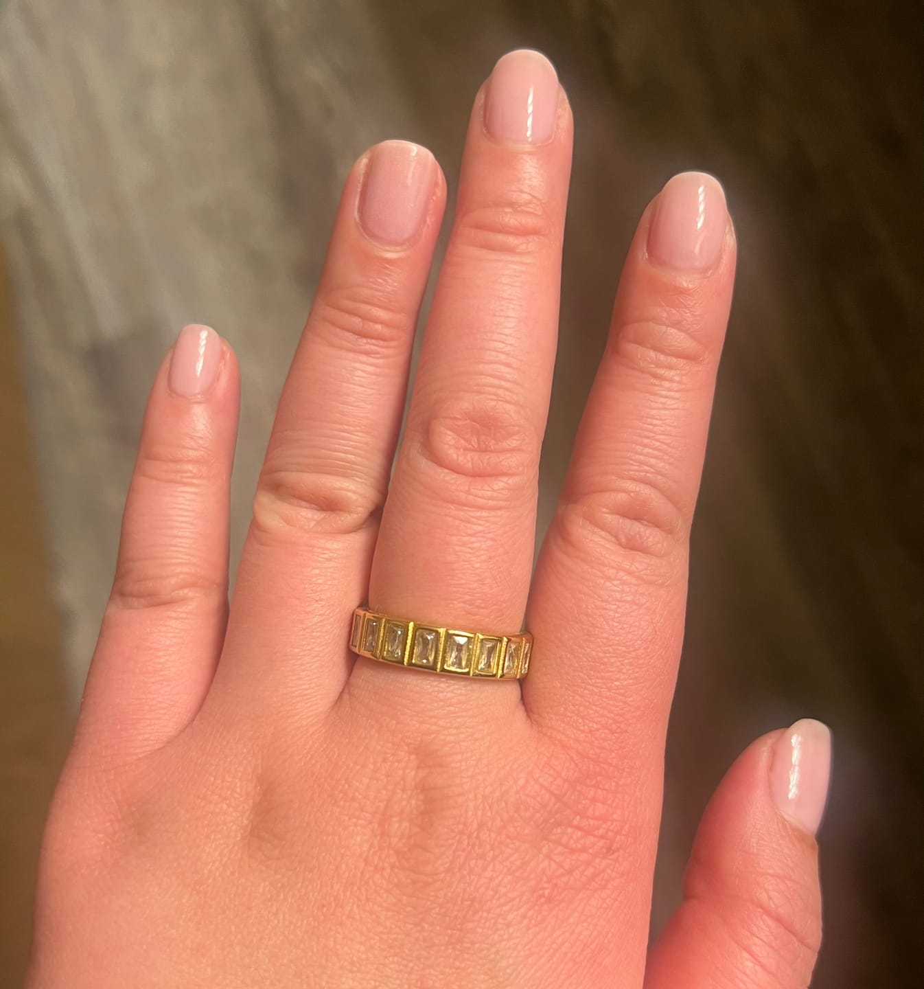 Customer photo review of Diamond Baguette Ring