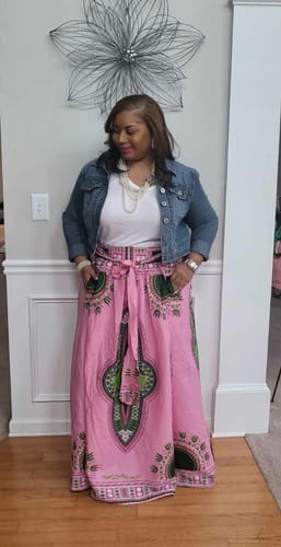 Customer photo review of Dashiki Skirt- Long- AKA