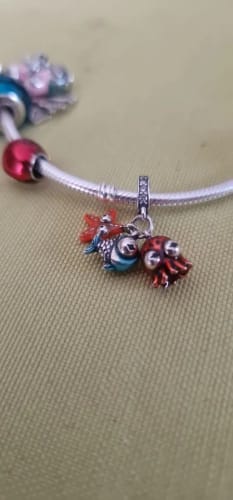 Customer photo review of 925 Sterling Silver Ocean and Sea Life Charm