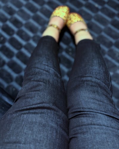 Customer photo review of BACKLOT - Cigarette Pants in Denim