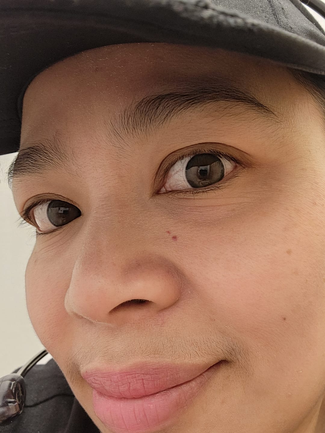 Customer photo review of Flora Green Prescription Colored Contact Lenses