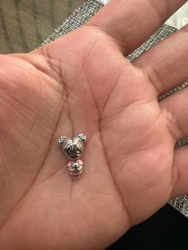 Customer photo review of 925 Sterling Silver Little Girl with Cat Charm